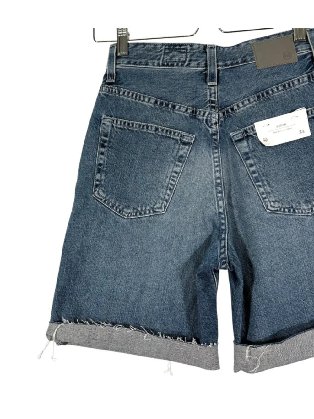 NEW AG Adriano Goldschmied Kerah Long Jean Shorts Size 24 - Picture 6 of 10